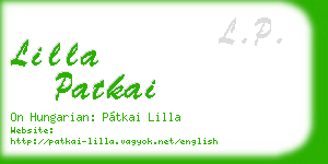 lilla patkai business card